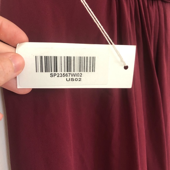 Maroon Samantha Paige bridesmaid dress - Picture 3 of 6